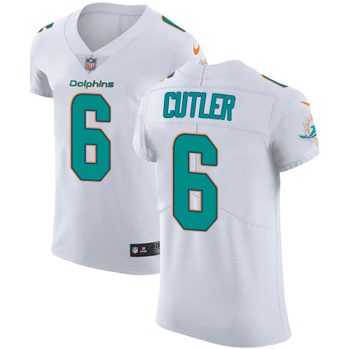 Nike Dolphins #6 Jay Cutler White Men's Stitched NFL Vapor Untouchable Elite Jersey - Click Image to Close